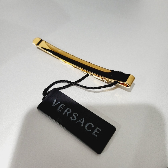 Versace logo lettering hair clip